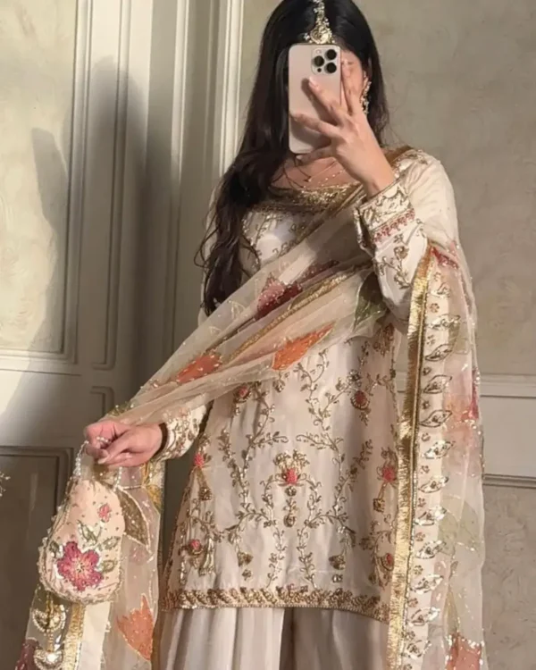 Kurti Pant Set With Dupatta Party Wear 1 (2)