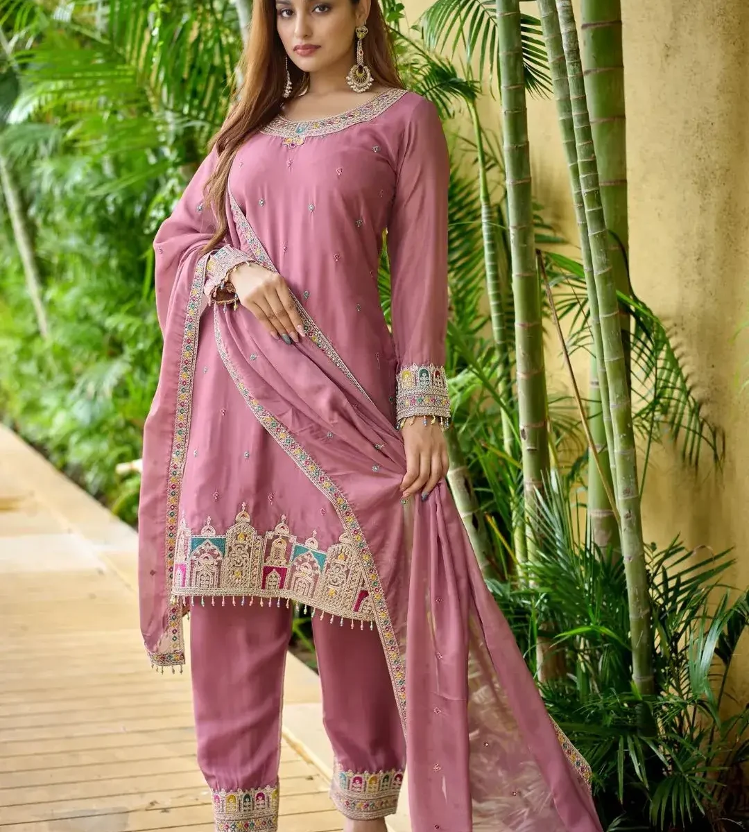 Party Wear Kurti Set With Dupatta 1