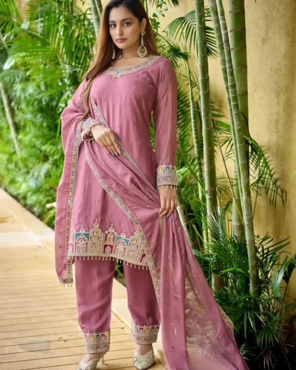 Party Wear Kurti Set With Dupatta 1