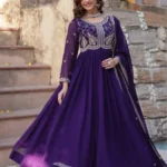 Purple Kurti Party Wear Set