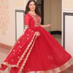 Red Kurti Party Wear Set