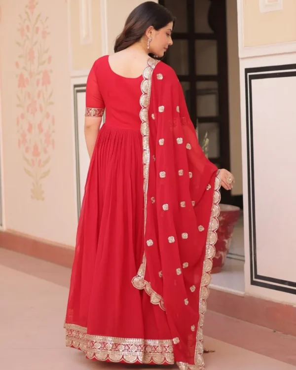 Red Kurti Party Wear Set