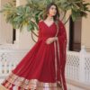 Maroon Kurti Party Wear Set