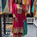 Rani Pink Cotton Panjabi Suit Set