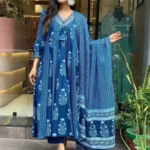 Navy Blue Anarkali Kurti Set
