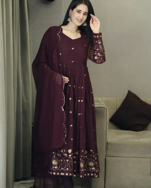 Georgette Anarkali Kurti Set
