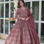 Cotton Printed Anarkali Kurti​ Set