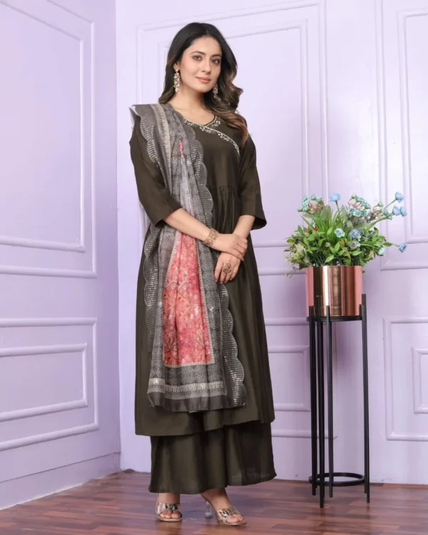 Viscose Slub Kurti With Palazzo​ Set