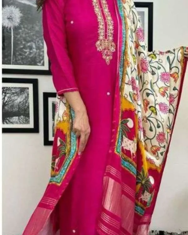 Banana Silk Kurti Pant Set