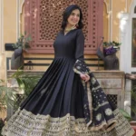 Georgette Black Embroidery Suit Set