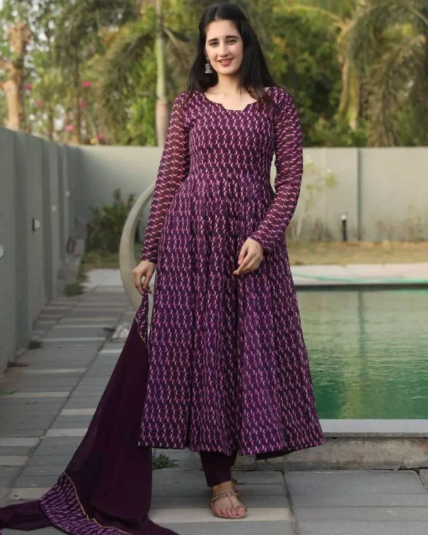 Georgette Anarkali Suit Set