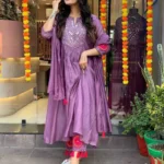 Light Purple Colour Silk Kurti Set​