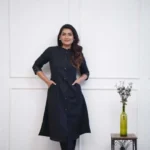 Black Colour Kurti With Pant Set