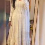 Off White Anarkali Kurti Set
