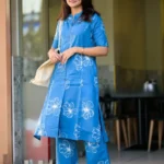 Sky Blue Kurti With Pant Set