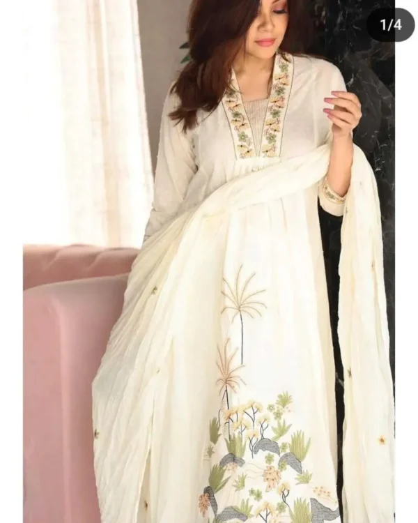 White Cotton Suit Set
