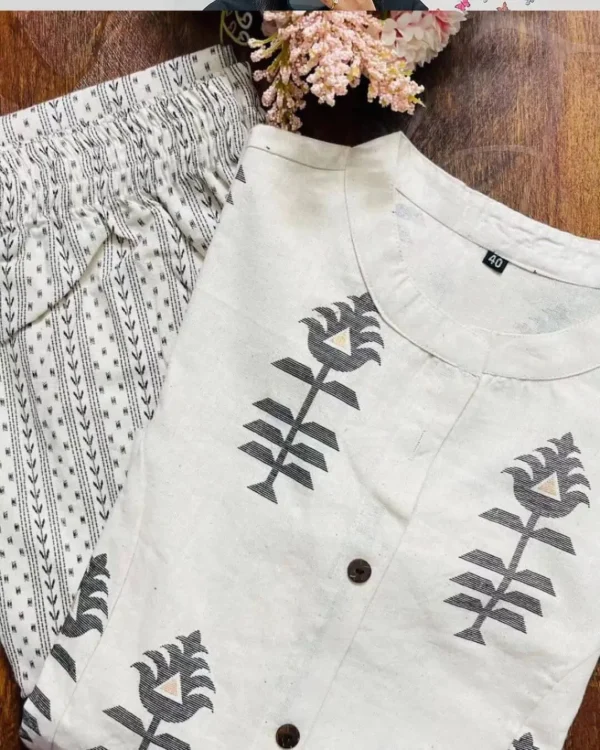 Off White Imported Floral Print Co-Ord Set