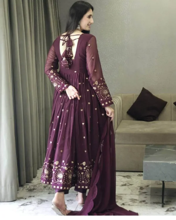 Georgette Anarkali Kurti Set