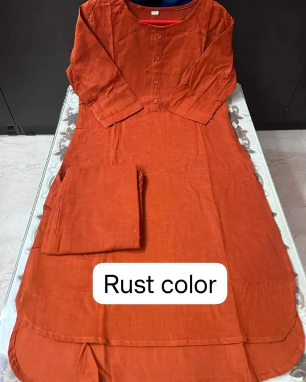 Brown Kurti Combination Pant Set​