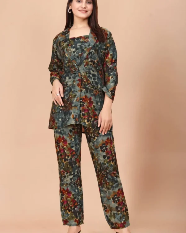 Silk Blazer Style Co-Ord set