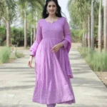 Light Purple Faux Georgette Kurti Set