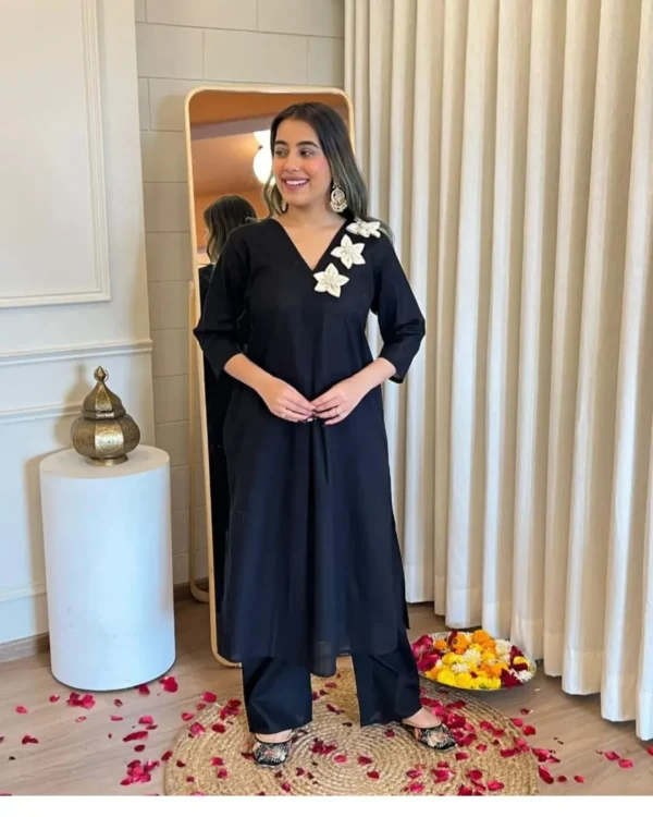Black Palazzo Pant With Kurti​