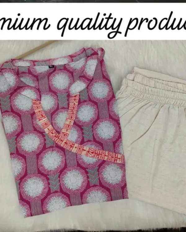 Angrakha Style Short Kurti With Pant