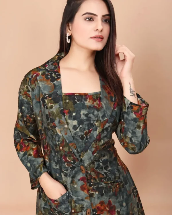 Silk Blazer Style Co-Ord set