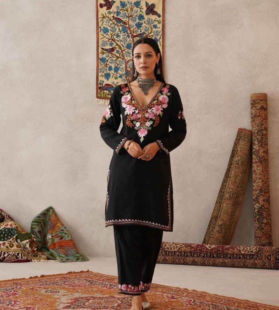 Black Imported Floral Print Co-Ord Set
