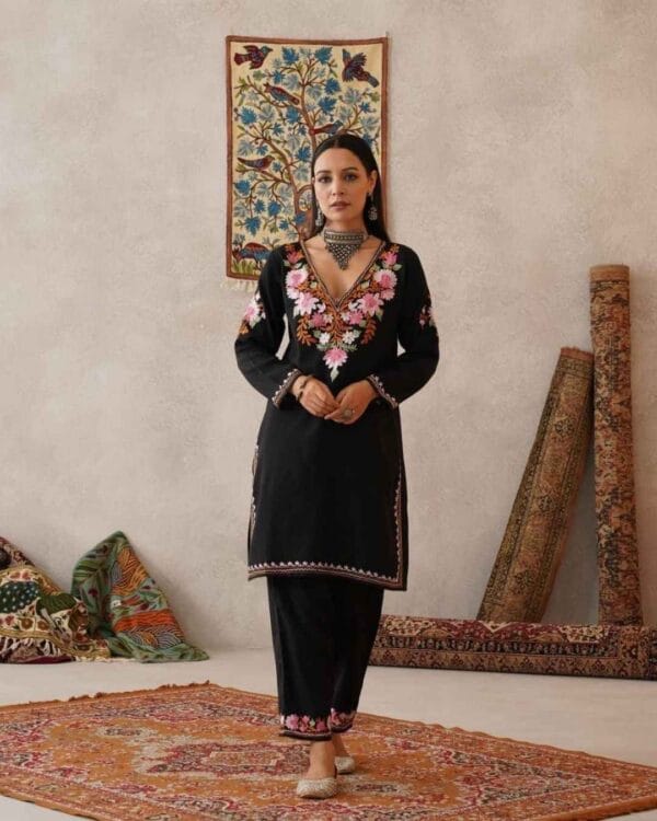 Black Imported Floral Print Co-Ord Set