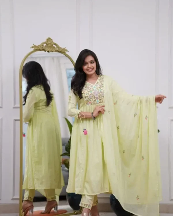 Cotton Printed Anarkali Kurti​ Set