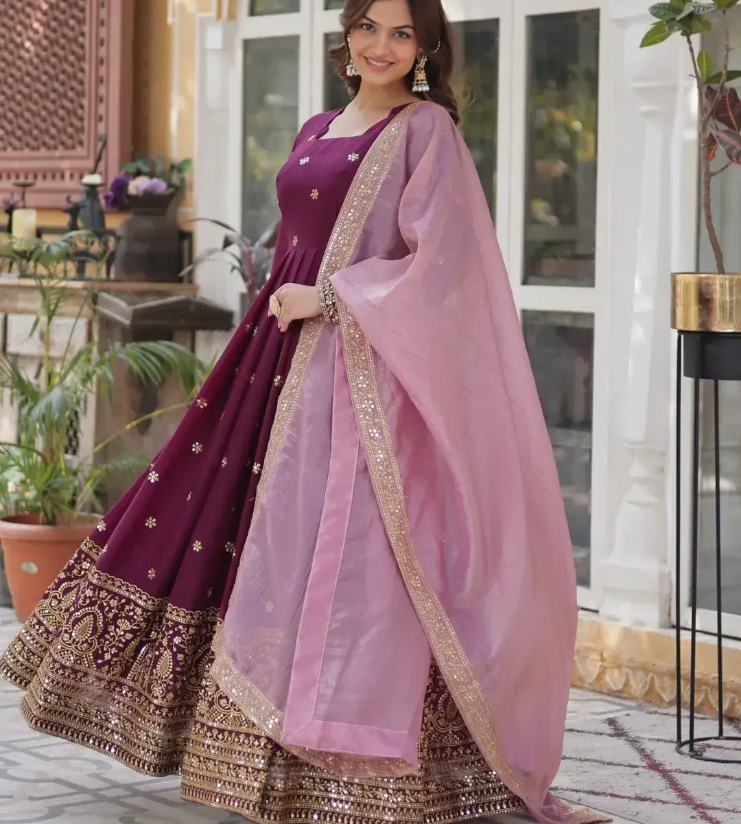 Georgette Anarkali Suit Set