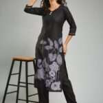 Black Kurti Pant Set