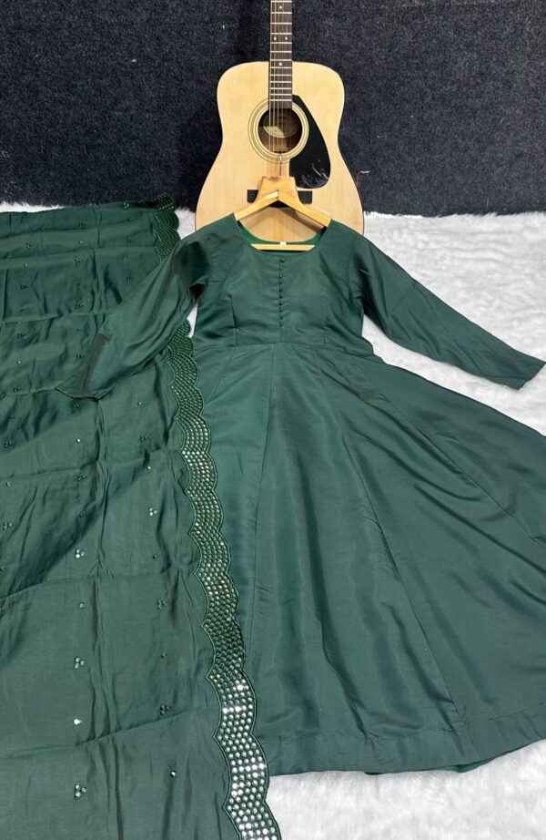 Cotton Green Colour Kurti Set