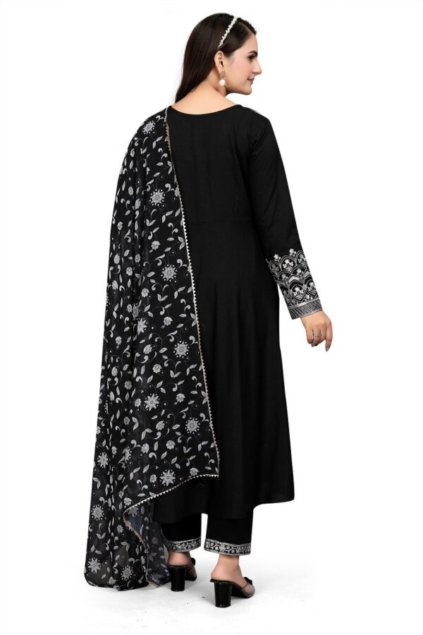 Black Cotton Kurti Pant Set