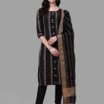 Black Cotton Kurti Palazzo Set