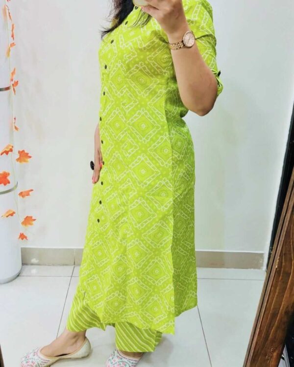 Light Green Colour Kurti With Pant Set​