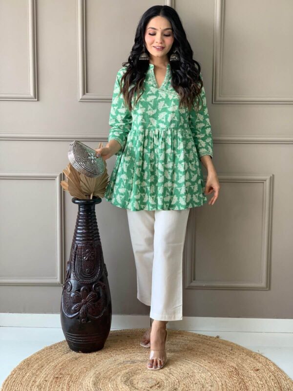 Angrakha Short Kurti With Pant