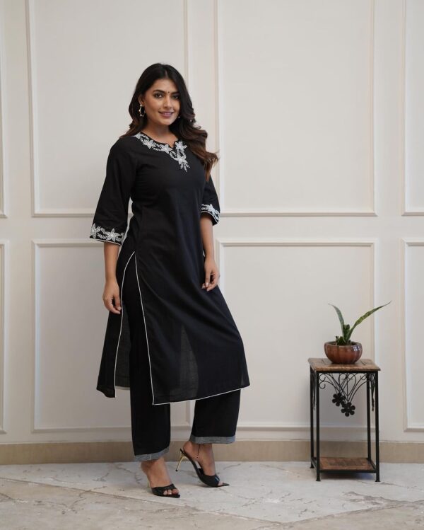 Black Palazzo Pant With Kurti​