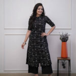 Black Colour Kurti With Pant Set