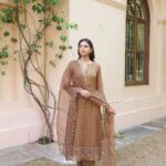 Party Wear Chanderi Silk Kurti Set