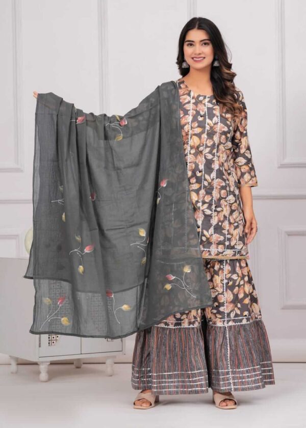 Kurti Sharara Dupatta Set​