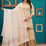 Kurti Sharara Dupatta Set​