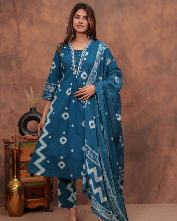 Printed Cotton Suit Set