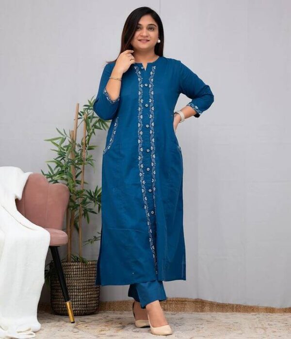 Office Wear Cotton Kurti Pant Set