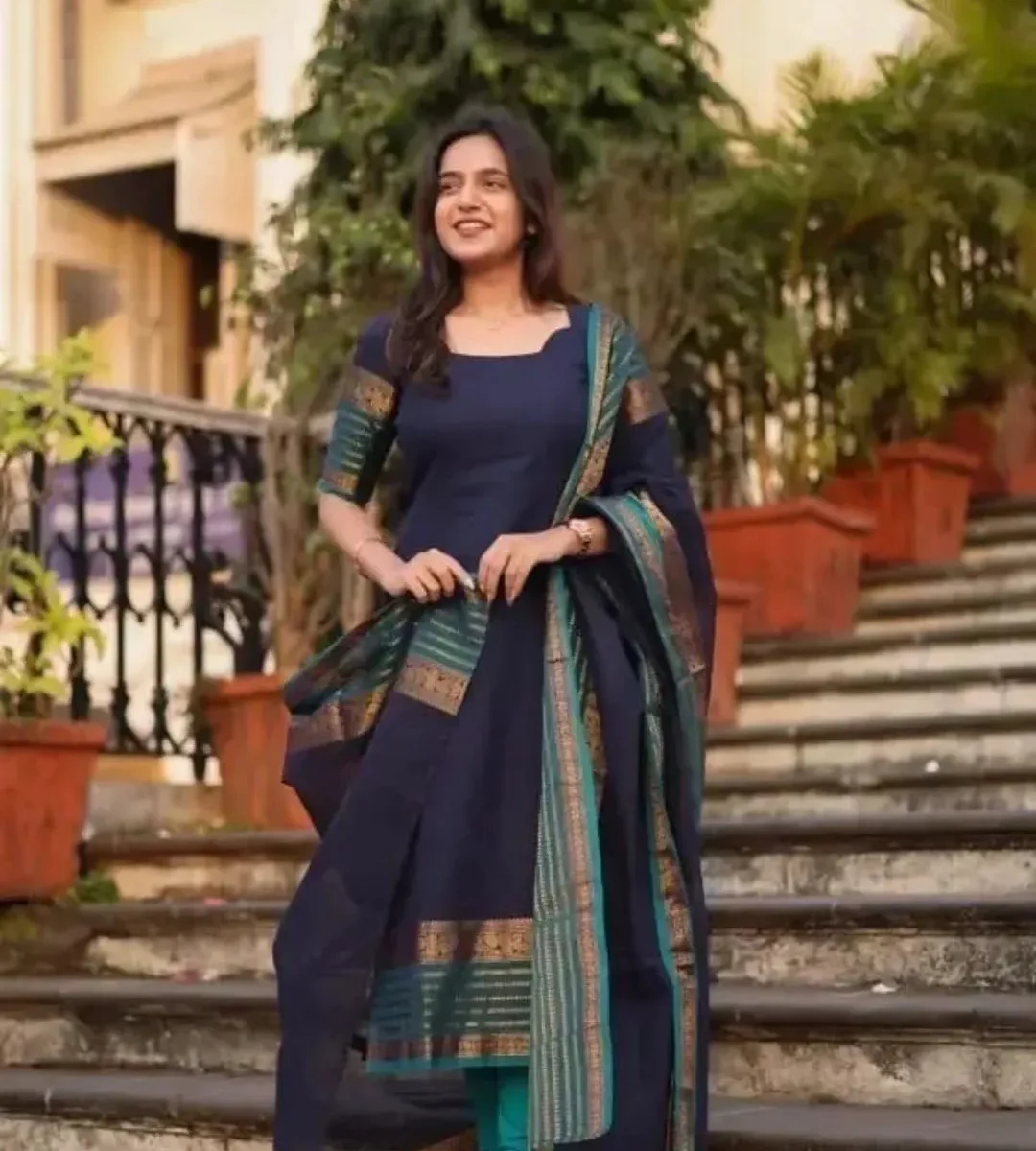 Pure Kanchi Cotton Suit Set