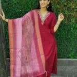Royal Red Roman Silk Suit Set