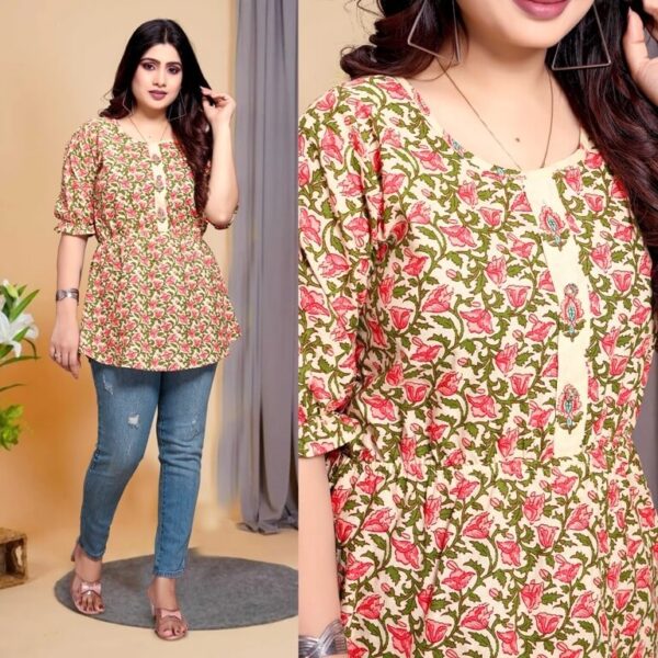 Short Sleeve Cotton Kurti​