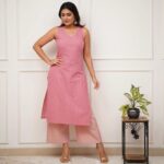 Pink Plazo With Kurti Set