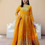 Yellow Floral Georgette Kurti Set 2